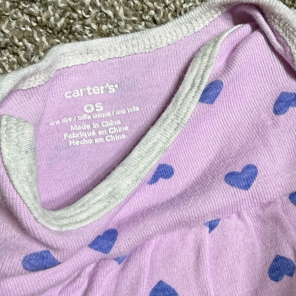 Carter's Lavender Hearts Baby Sleep Sack Gown One Size